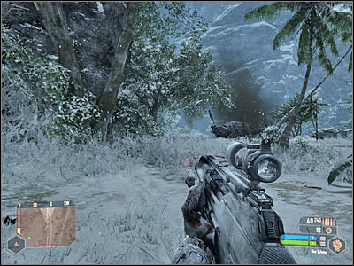 You will soon have to turn south-east - Reaching the tunnel - Mission 3: Adapt or Perish - Crysis Warhead - Game Guide and Walkthrough