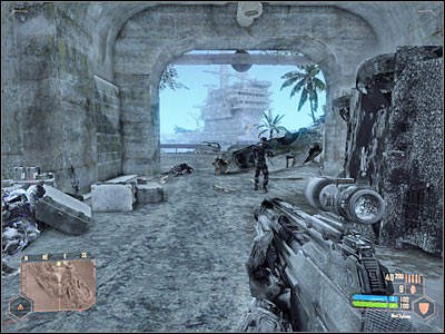 There are two enemy soldiers attacking you and your colleagues - Going after colonel Lee #1 - Mission 4: Frozen Paradise - Crysis Warhead - Game Guide and Walkthrough