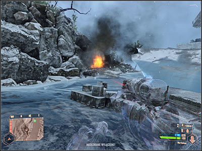 You may proceed towards large ice blocks which can be found to your right (screen) - Going after colonel Lee #1 - Mission 4: Frozen Paradise - Crysis Warhead - Game Guide and Walkthrough