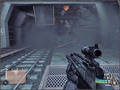 Make a few steps forward and you should notice that an enemy humvee is heading your way (screen) - Finding the loading terminal II - Mission 5: Below the Thunder - Crysis Warhead - Game Guide and Walkthrough
