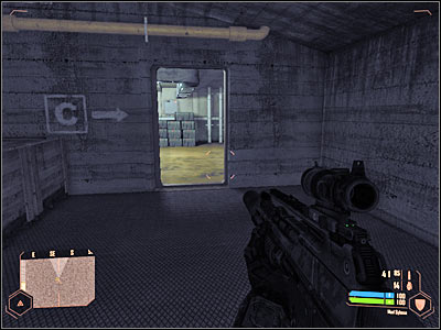 Thankfully, you don't have to worry about being attacked while inside the elevator - Finding the loading terminal II - Mission 5: Below the Thunder - Crysis Warhead - Game Guide and Walkthrough