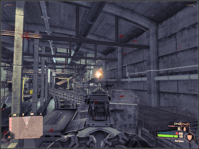 Proceed to the right balcony (screen) once you've killed all Korean soldiers - Finding the train - Mission 5: Below the Thunder - Crysis Warhead - Game Guide and Walkthrough