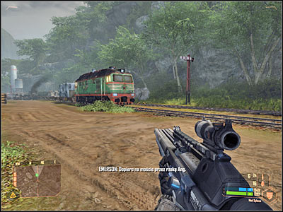 Once again, you'll be dealing with enemy units along the way (screen) - Staying near the train #2 I - Mission 6: From Hell's Heart - Crysis Warhead - Game Guide and Walkthrough