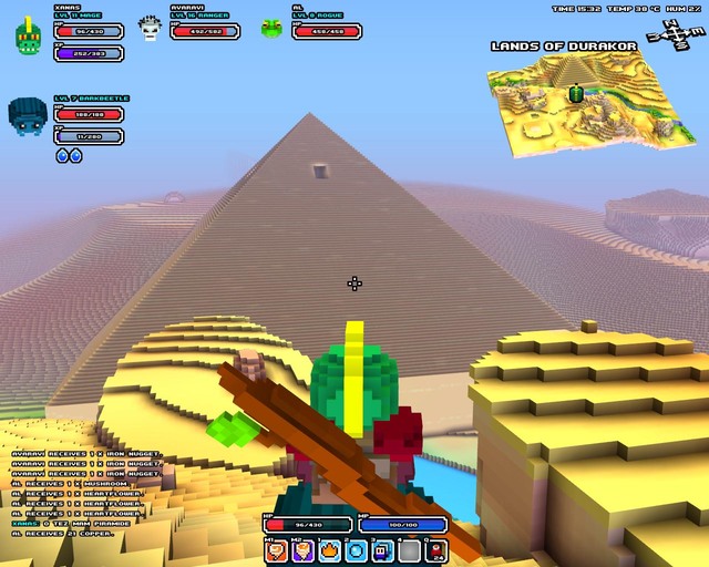 A nice view on a pyramid - The world and climate zones - Cube World - alpha - Game Guide and Walkthrough