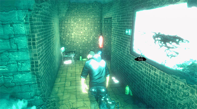 Corridor leading to the left toilet - Sanctuary - Chapter 0 - DARK - Game Guide and Walkthrough
