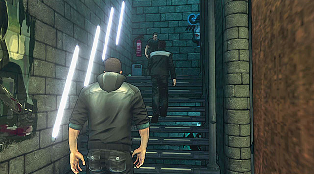 Passageway to the top floor of the club - Sanctuary - Chapter 0 - DARK - Game Guide and Walkthrough