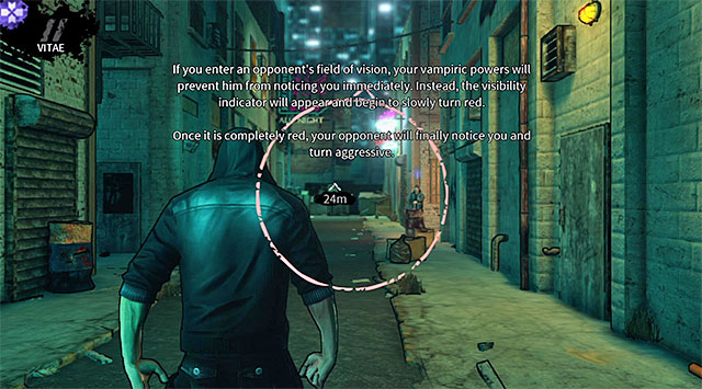 Instructions on staying undetected - Tutorial - alleys - Chapter 0 - DARK - Game Guide and Walkthrough