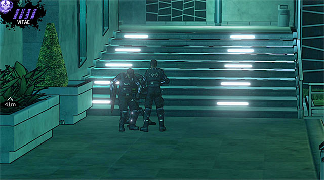 If youve followed my instructions so far then there are only two more guards left in the plaza - Cryogenic - plaza - Chapter 5 - DARK - Game Guide and Walkthrough
