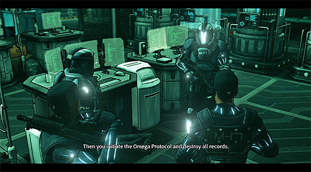 A briefing taking place in the headquarters - M17 Base - headquarters - Chapter 6 - DARK - Game Guide and Walkthrough