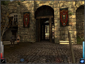 This gate probably leads to the Menelag's house - The Gate of Stonehelm #2 - Chapter 1: The Gate of Stonehelm - Dark Messiah of Might and Magic - Game Guide and Walkthrough