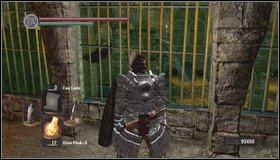 Pick up a key in center of a cell and go out through the door - Undead Asylum - Walkthrough - Dark Souls - Game Guide and Walkthrough