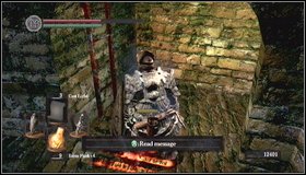 A further way leads through a narrow passage - Undead Burg - A bridge with Wyvern - Walkthrough - Dark Souls - Game Guide and Walkthrough