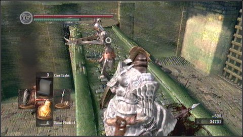 A large gate in front of you is closed, but you can find a bypass - Undead Parish - p. 1 - Walkthrough - Dark Souls - Game Guide and Walkthrough