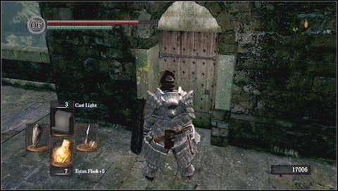 In order to get down to a lower part of Burg, which leads to Depths, you have to open the door at the end of the bridge guarded by the dragon/wyvern (Basement Key) - Undead Burg - Depths - Walkthrough - Dark Souls - Game Guide and Walkthrough