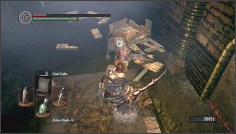 A bit further you'll find a descend down - Depths - p. 2 - Walkthrough - Dark Souls - Game Guide and Walkthrough