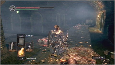 If you choose the left path, you have to prepare for many fights with basilisks - Depths - p. 3 - Walkthrough - Dark Souls - Game Guide and Walkthrough