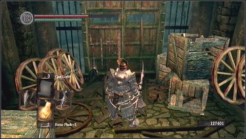 In the tunnel with columns you will meet NPC with several items - Depths - p. 3 - Walkthrough - Dark Souls - Game Guide and Walkthrough