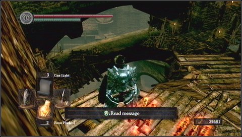 Go down, walking on the right side and using narrow bridges - Blighttown - p. 1 - Walkthrough - Dark Souls - Game Guide and Walkthrough