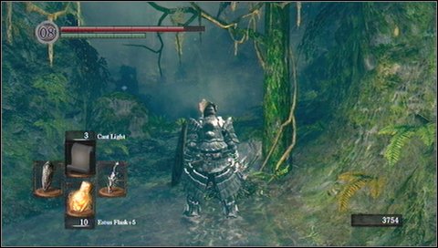 Once the path turns right, be very careful - a third end will come running to you - Darkroot Garden - p. 1 - Walkthrough - Dark Souls - Game Guide and Walkthrough