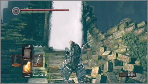 Once you defeat the butterfly, do not return to the bonfire but instead follow along the wall - Darkroot Garden - p. 2 - Walkthrough - Dark Souls - Game Guide and Walkthrough