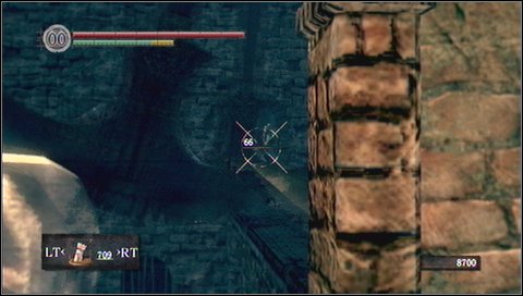 In order to run past swinging blades, you have to jump over them - you can stop in the middle - Sen's Fortress - p. 1 - Walkthrough - Dark Souls - Game Guide and Walkthrough