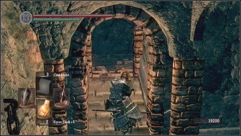 In this situation it is best to do like this: wait until ball passes you and quickly run the stairs up - Sen's Fortress - p. 2 - Walkthrough - Dark Souls - Game Guide and Walkthrough