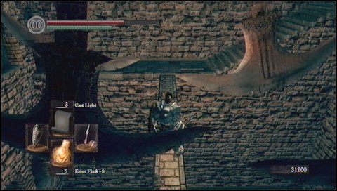 When you get to the stairs, watch out for two stone plates in the floor - they activate a trap - Sen's Fortress - p. 3 - Walkthrough - Dark Souls - Game Guide and Walkthrough