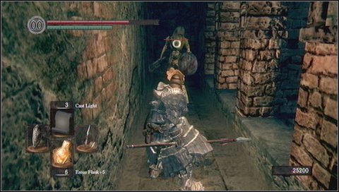 In the opposite wing of this level you'll reach a stairs up - at its top a mage is waiting - Sen's Fortress - p. 3 - Walkthrough - Dark Souls - Game Guide and Walkthrough