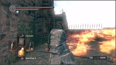 Stop in the middle of the stairs to explore the area - Sen's Fortress - p. 4 - Walkthrough - Dark Souls - Game Guide and Walkthrough