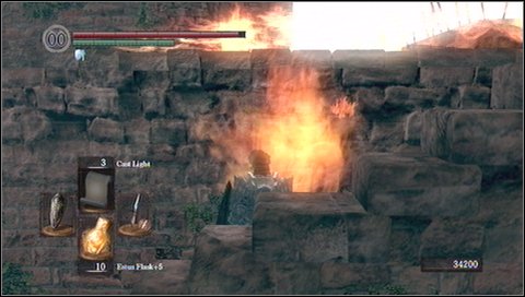 <br>After another bomb explodes, run up and go to the right, along the wall - Sen's Fortress - p. 4 - Walkthrough - Dark Souls - Game Guide and Walkthrough