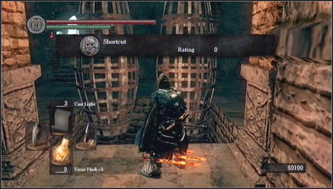 At the top, prepare for the last difficult moment before meeting the golem - Sen's Fortress - p. 5 - Walkthrough - Dark Souls - Game Guide and Walkthrough