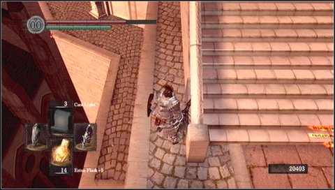 In the backside part of the tower you'll find a chest with Demon Titanite - Anor Londo - p. 1 - Walkthrough - Dark Souls - Game Guide and Walkthrough