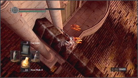 Inside the cathedral, fight with two white ninjas (one will jump from above) - Anor Londo - p. 2 - Walkthrough - Dark Souls - Game Guide and Walkthrough