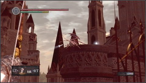 At the top of the stairs, in front of the door, you'll encounter two mighty knights - Anor Londo - p. 2 - Walkthrough - Dark Souls - Game Guide and Walkthrough