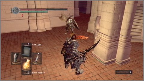 Once you kill the enemy, do not go to kill his colleague on the other side (unless you want to risk) - Anor Londo - p. 3 - Walkthrough - Dark Souls - Game Guide and Walkthrough