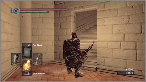 At the top you'll see two more enemies - first lure out the one on the left, because the enemy on the right is an archer - Anor Londo - p. 4 - Walkthrough - Dark Souls - Game Guide and Walkthrough