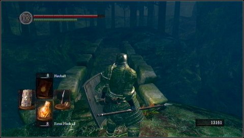 Behind the stone bridge, over the river going to the waterfall and a lake with Hydra, you can find a lair of three giant cats - this is an optional miniboss - Darkroot Garden II - Walkthrough - Dark Souls - Game Guide and Walkthrough