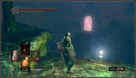 After the fight with miniboss you can choose two paths: to previous part of this location, [1] or further, behind the cats' lair - Darkroot Garden II - Walkthrough - Dark Souls - Game Guide and Walkthrough