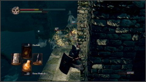 After eliminating bigger group of ghosts from a bottom part of the location, go through the door and look for a chamber with large vases - New Londo Ruins - p. 1 - Walkthrough - Dark Souls - Game Guide and Walkthrough