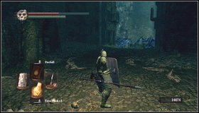 At the bottom you'll be attacked by Darkwraith - a skeleton armored with a sword - New Londo Ruins - Lower level - Walkthrough - Dark Souls - Game Guide and Walkthrough