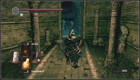 Use the lever next to the bonfire [1] and return up - the door is open now - The Catacombs - p. 1 - Walkthrough - Dark Souls - Game Guide and Walkthrough