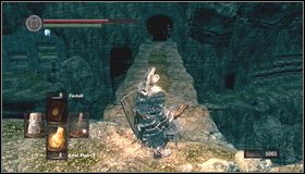 At the end of the path pull the lever to rotate the bridge - The Catacombs - p. 2 - Walkthrough - Dark Souls - Game Guide and Walkthrough