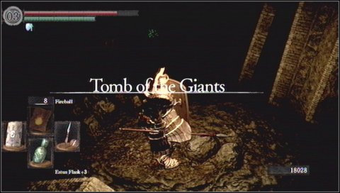 This special place is shrouded in total darkness - so do not even try to tweak up your display - Tomb of Giants - p. 1 - Walkthrough - Dark Souls - Game Guide and Walkthrough