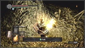 In the tunnel you'll be attacked by two hollow clerics - a fight with them might be tough - Tomb of Giants - p. 1 - Walkthrough - Dark Souls - Game Guide and Walkthrough