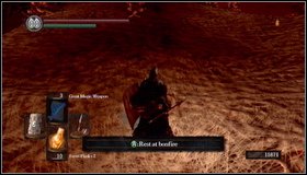 After reaching Demon Ruins from Queelag Domain [1], light on the bonfire next to the entrance - Demon Ruins - p. 1 - Walkthrough - Dark Souls - Game Guide and Walkthrough