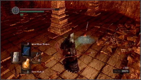 Under the centipede youll find a bonfire - light it on - Demon Ruins - p. 2 - Walkthrough - Dark Souls - Game Guide and Walkthrough