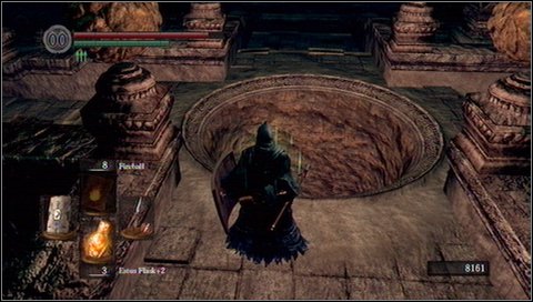 To activate a shortcut, you have to stand on the round elevator - Demon Ruins - p. 2 - Walkthrough - Dark Souls - Game Guide and Walkthrough