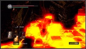 After killing all dragons, move ahead towards a rooftop lying in lava - Lost Izalith - p. 1 - Walkthrough - Dark Souls - Game Guide and Walkthrough