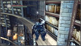 The exit door is closed (a key is located at the very bottom), but from this place you can go to wooden walkway and jump down to a lower platform - The Duke's Archives - Prison - Walkthrough - Dark Souls - Game Guide and Walkthrough