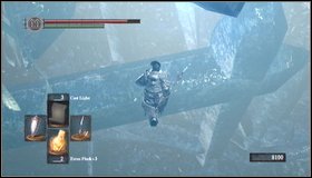 After killing the first golem, you can walk over the extension of invisible path further, [1] to the parallel crystal - Crystal Cave - Walkthrough - Dark Souls - Game Guide and Walkthrough